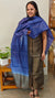 4215 - Ombre tussar silk suit - Taupe and Indigo