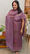 Faded purple painted net kota suit