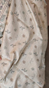 Off white printed semi silk saree - AY1