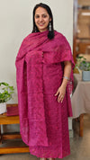 812 - Dark Pink cutwork tepchi kota suit