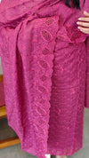 812 - Dark Pink cutwork tepchi kota suit