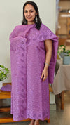 812 - Lavender cutwork tepchi kota suit