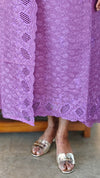 812 - Lavender cutwork tepchi kota suit