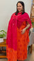 Red and orange net kota suit