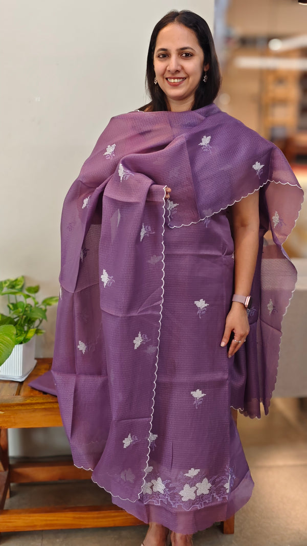 Purple Net Kota suit