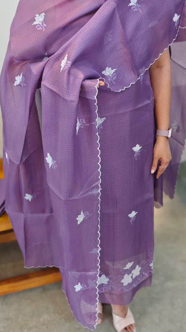 Purple Net Kota suit
