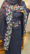 Navy Blue Net Kota suit