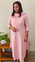 Pink 3 piece cotton kurthi set