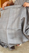 Grey woven tussar silk saree - 2490SM