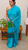 5KS1 Teal blue Kota silk saree