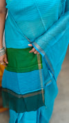 5KS1 Teal blue Kota silk saree