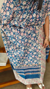 Printed chanderi suit