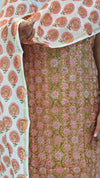 Block printed Chanderi salwar suit