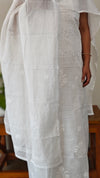 CW2DF White Chikankari Net Kota 2piece salwar