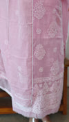 CW3T Light Pink Chikankari Net Kota 2piece suit