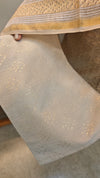 Beige Gold and Off white chanderi suit