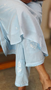 Pastel blue Kaftan style kurti set