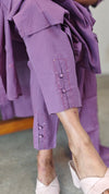 Violet kurti set front pleat