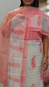 Pink and off White Tepchi kota suit