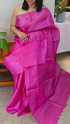 W189 - Magenta tussar silk saree