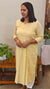 Yellow and white kurti set