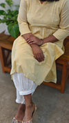 Yellow and white kurti set