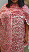 Dark Peach Double Ikat salwar suit