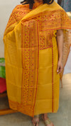 Mustard and red net kota suit