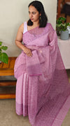 4XG - Lavender tepchi organza saree