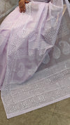 Lavender net kota saree