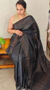 Black Bamboo silk saree