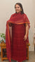 L12 - Maroon muslin suit