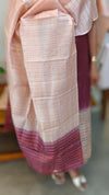 Dark mauve and Cream shade tussar suit