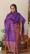 Mauve and purple tussar silk suit