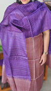 Mauve and purple tussar silk suit