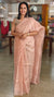 9344 - Nude pink organza silk saree