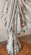 Floral Printed semi tussar saree