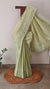 Pastel green silky kota applique saree