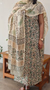 Block printed cotton suit