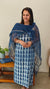 Indigo cotton suit with kota doria dupatta
