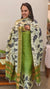 Green printed tussar silk suit
