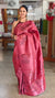 72PT - Pink painted tussar silk saree