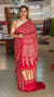 Red bandini print modal silk saree