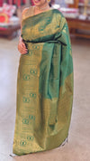 Dark green banarasi kanchipuram saree