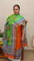 Orange and green tussar silk suit