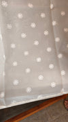 Smoky Grey Organza saree- A214