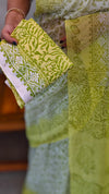 White and Yellow super net kota saree