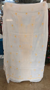 Milky white and yellow Mal chanderi chikankari suit