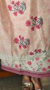 Beige and pink chanderi salwar suit