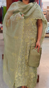 Sage Green net kota suit